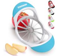 SCHVUBENR 4.2 Inch Large Apple Slicer - Professional Apple Cutter with 12 Blades - Stainless Steel - Dishwasher Safe (Blue)