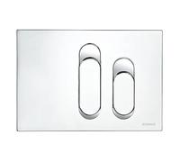 Schwab DURA 634691 Dual-Flush Flushing Plate MATT Chrome, Compatible with The 189 & 198 UP Concealed Cisterns, Wall-Mounted, 1 in Pack