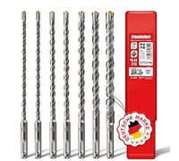 SCHWABENBACH ® SDS Plus Concrete Drill Bit Set - Super SDS Drill Bit Set - 7 Pieces 6 8 10 12 14 x 210 mm - Masonry Drill Compatible with Bosch Hilti Makita Metabo Hammer Drill - Premium Quality for