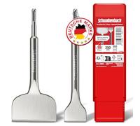 SCHWABENBACH® Tile Chisel Sds Plus - 2-Piece 250 mm Long - Flat Chisel Sds Plus 50 mm + Spade Chisel Extra Wide 100 mm - Sds Plus Chisel Set - Hammer Drill Chisel Compatible with Bosch Hilti Hammer