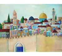 Schwagebo 1500 Pieces - Colorful Puzzles - Pictures - Gifts - Jerusalems Vintage Travel Poster - Fun Memory Cognition Games - Stress Relief Toys For Family - Jk212Zp