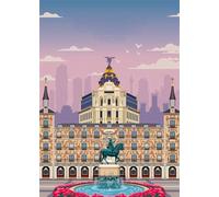 Schwagebo 1500 Pieces - Colorful Puzzles - Pictures - Gifts - Spain Vintage Travel Poster - Adult Stress Relief Game Art Picture - Home Decoration - Jk60Zp