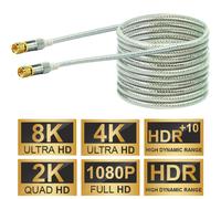 Schwaiger 15m Antenna Cable 110db IEC Coaxial-Cable 8K 4K HD TV Can