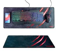 Schwaiger Gaming Desk Pad Mouse Pad XXL Keyboard Mouse Mat Black Textil GM700