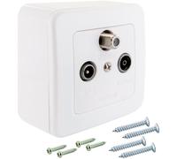 Schwaiger Multimedia Through Box Data Sat Radio TV BK Antenna Surface Mount Box
