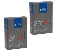 Schwalbe 700 x 18-28c Road Bike Inner Tubes - Presta 40mm Long Valve (Pair),Black