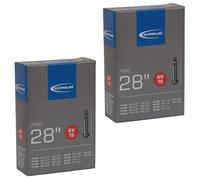 Schwalbe 700 x 1828c Road Bike Inner Tubes Presta 40mm Long Valve PairBlac