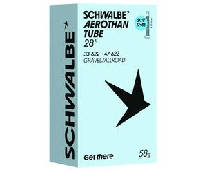 Schwalbe Aerothan Scv17-ae 28´´ Click Dunlop Inner Tube 28´´ Translucent Amber / Light Grey