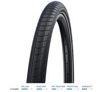 Schwalbe Big Apple Tyre - K-Guard - 26" 2.15" 26" Black and Reflex Black and Reflex