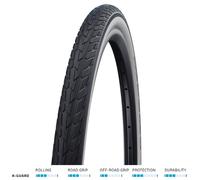 Schwalbe Road Cruiser 16x1.75 GreenCompound K-Guard TwinSkin Wired Tyre black-reflex