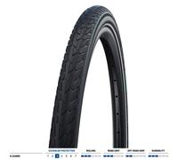 Schwalbe Road Cruiser Hs484 Green 20´´ Tyre 20 x 1.75 Black / White
