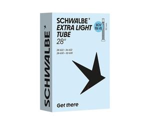 Schwalbe Bicycle Inner Tube SCV15L-EL Extra Light 28/34-622/630 IB Black 50 mm