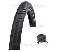 Schwalbe 318422 - tire big apple 20x2.00 race-guard hs430 liteskin rigida negro con reflectante 5