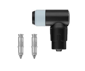 Schwalbe Clik Valve Conversion Set - Bicycle Valve Innovation for Inflating Tyres - Retrofit Kit for Dunlop/DV Valves with Pump Head