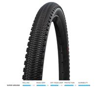 Schwalbe G-One Overland Evolution Super Ground TLE Folding Tyre, Black 40-622 (2