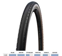 Schwalbe G-one Rs Pro Addix Race Tubeless 700 X 45 Gravel Tyre Brown,Black 700 x 45