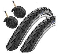 Schwalbe Land Cruiser 700 x 40c Hybrid Bike Tyres with Presta Tubes & Ano Adapters (Pair)