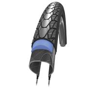 Schwalbe Marathon Plus 700x25c Wired Bicycle Tire with Smartguard Reflective S/Wall, 580g (Black with Reflective Sidewall)