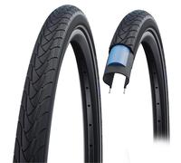 Schwalbe Tyres: Marathon Plus Performance SmartGuard Rigid Endurance Compound Tyre in Black (Margin+)-BLACK -24 X 1.75"