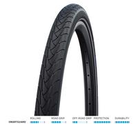Schwalbe Tyres: Marathon Plus Performance SmartGuard Rigid Endurance Compound Tyre in Black (Margin+)-BLACK -24 X 1.75"