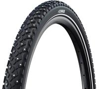 Schwalbe Marathon Plus Spike Clincher Bicycle Tyre, Black/Reflex, 28 x 1.35