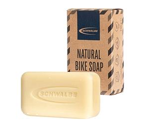Schwalbe Natural Bike Soap - Biodegradable Bike Cleaner Bar - 100 Washes, Vegan, Microplastic-Free, Gentle on Paintwork & Tyres - High-Foaming Solid Soap for Efficient Bicycle Cleaning