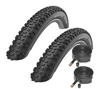 26" Bike Tyre 2X Schwalbe Rapid Rob 26"x2.25 Guard & Schrader Inner Tubes