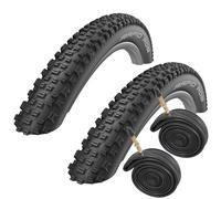 Schwalbe Rapid Rob 26" x 2.25 Mountain Bike Tyres with Presta Tubes (1 Pair)