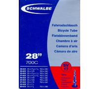 Schwalbe Unisex - Erwachsene SV40 Fahrradschlauch, schwarz, SV17 40mm 2er Set