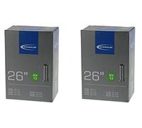 Schwalbe Unisex's AV13 Inner Tube, Black, 26 x 1.50, Pack of 2