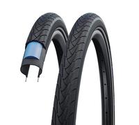 Schwalbe Unisex's Marathon Plus Perf, SmartGuard, TwinSkin Tyres, Black, 40-584, 11100881