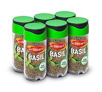 Schwartz Basil 10 G | Jar | Pack of 6 | Sweet and Peppery Taste | Versatile Aromatic Herb to Elevate Any Meal | Perfect for Italian and Mediterranean Classics, Soups, Salads and Desserts