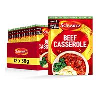 Schwartz Beef Casserole Recipe Mix 38 G | Serves 4 | Pack of 12 | Tasty and Fragrant | With Paprika and Fragrant Parsley | Quick and Easy Meal | Suitable for Vegans | No Added Preservatives or MSG