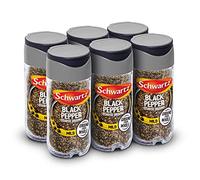 Schwartz Black Pepper Mild Coarse Ground 33 G, Jar, Pack of 6, Warm, Spicy, Aromatic Taste, Versatile Spice, Essential for Home-Cooked Meals, Perfect for Meat, Fish and Roast Vegetables