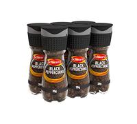 Schwartz Black Peppercorn 35 G | Jar with Grinder | Pack of 6 | Hot, Zesty, and Biting Taste | Distinctive Aroma | Versatile Spice | Perfect for Burgers, Marinades, Sauces, Steaks and Kebabs