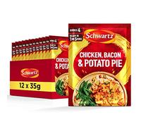 Schwartz Chicken Bacon & Potato Pie Recipe Mix 35 G | Pack of 12 | No Artificial Colours or Flavourings | No Added Preservatives or MSG | Suitable for Vegetarians