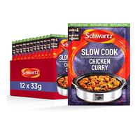 Schwartz Chicken Curry Slow Cookers Recipe Mix 33 G | Pack of 12 | No Artificial Colours or Flavourings | No Added Preservatives or MSG | Suitable for Vegetarians