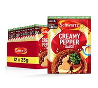 Schwartz Creamy Pepper Sauce 25 G | Serves 4 | Pack of 12 | Rich & Creamy Delicious Steak Sauce | With Aromatic Crushed Black and White Peppercorn | No Added MSG Artificial Colours & Flavourings