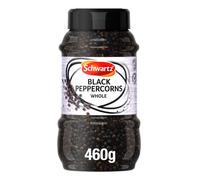 Schwartz for Chef Whole Black Peppercorns,460g | Ready to use format provides instant seasoning for commercial kitchens and fits standard mill mechanisms for easy grinding.