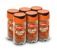 Schwartz Ground Allspice 37 G | Jar | Pack of 6 | Warm and Fruity | Bursting with Incredible Flavour | Key Ingredient in Savoury and Sweet Dishes