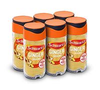 Schwartz Ground Ginger Jar 26 G Spicy, Warm, and Flavourful Versatile Spice Spicy & Zesty Taste Perfect for Adding to Savoury Meat, Fish Vegetable Dishes,Curries, Stir Fries & Stews Pack of 6