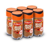 Schwartz Ground Mixed Spice 28 G | Jar | Pack of 6 | Expertly Blended | With Coriander, Caraway, Nutmeg, Cloves and Cinnamon | Perfect for Hot Buns,