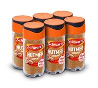 Schwartz Ground Nutmeg 32 G | Jar | Pack of 6 | Sweet and Earthy Flavour | Versatile Spice, Essential for Home-Cooked Meals | Perfect for Curries,
