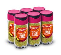 Schwartz Lemon & Dill Fish Seasoning 55 G | Jar | Pack of 6 | Precisely Blended with Lemon, Dill & Parsley | For Perfectly Seasoned Fish
