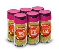 Schwartz Lemon & Dill Fish Seasoning 55 G | Jar | Pack of 6 | Precisely Blended with Lemon, Dill & Parsley | For Perfectly Seasoned Fish