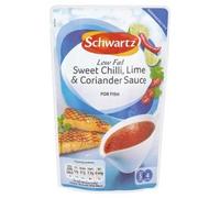 Schwartz Low Fat Sweet Chilli, Lime & Coriander Sauce for Fish 300g (Pack of 2)