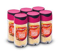 Schwartz Pepper and Garlic Chargrilled Chicken Seasoning 51 G | Jar | Pack of 6 | Expertly Blended with Pepper, Garlic & Parsley | Adds Rich Flavour to Chicken Dishes