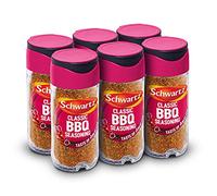 Schwartz Perfect Shake BBQ Seasoning 44 G | Jar | Pack of 6 | Spicy & Delicious Taste | With Onion, Chilli Powder, Paprika, Garlic, and Parsley | Perfect for Seasoning Ribs, Chicken, and Pulled Pork