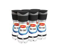 Schwartz Sea Salt 60 G | Jar with Grinder | Pack of 6 | Coarse, Medium, or Fine Texture | Naturally Harvested Crystals | High Concentration of