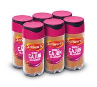 Schwartz Smoky Cajun Seasoning 45 G, Jar, Pack of 6, Expertly Blended with Smoked Paprika, Cayenne Pepper & Cumin